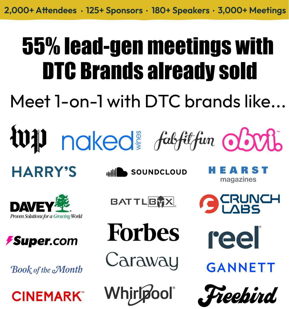 55% lead-gen meetings already sold