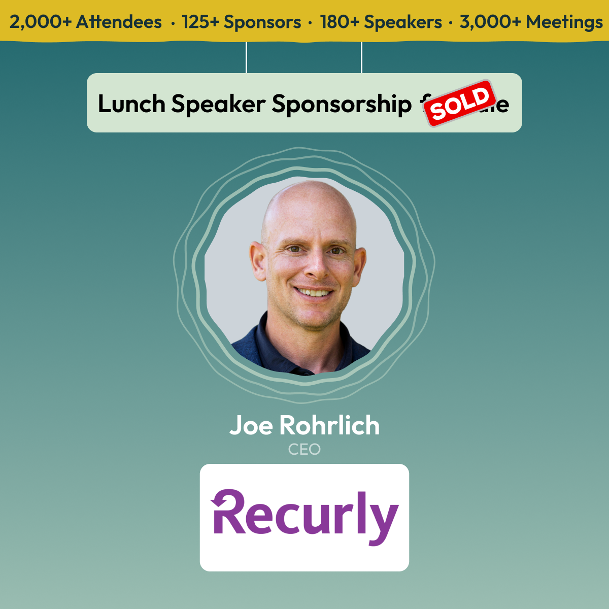 Lunch Speaker Sponsorship Sold Out